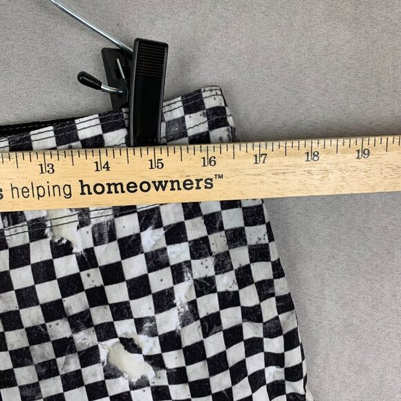 Vans Mens Swim Trunks 32 Black White Checkerboard Board Shorts Distressed Surf - Picture 4 of 11